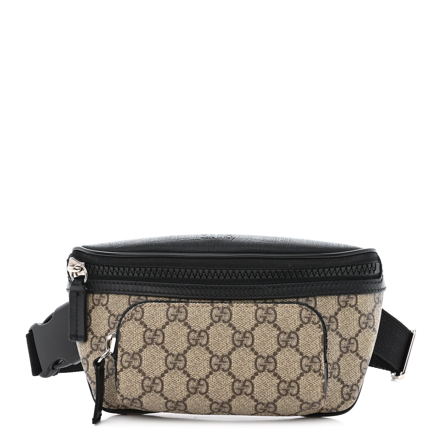 Gucci GG Supreme Monogram Belt Bag Black 1 of 13