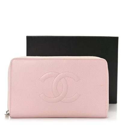 Chanel Caviar Large CC Timeless Zip Around Organizer Wallet Light Pink 10 of 10