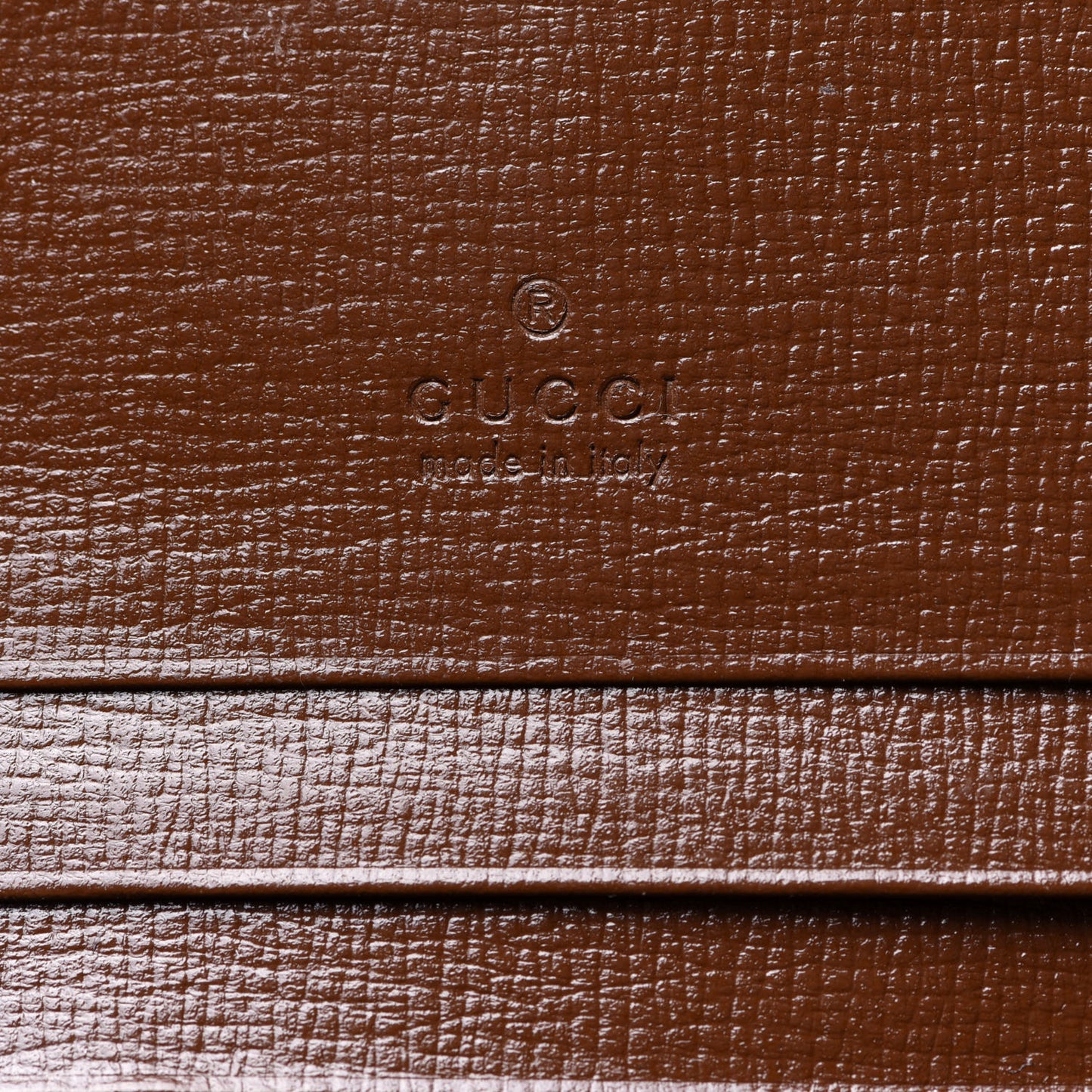 GG Supreme Monogram Textured Calfskin Web Jackie 1961 Card Case Beige Ebony Brown Sugar