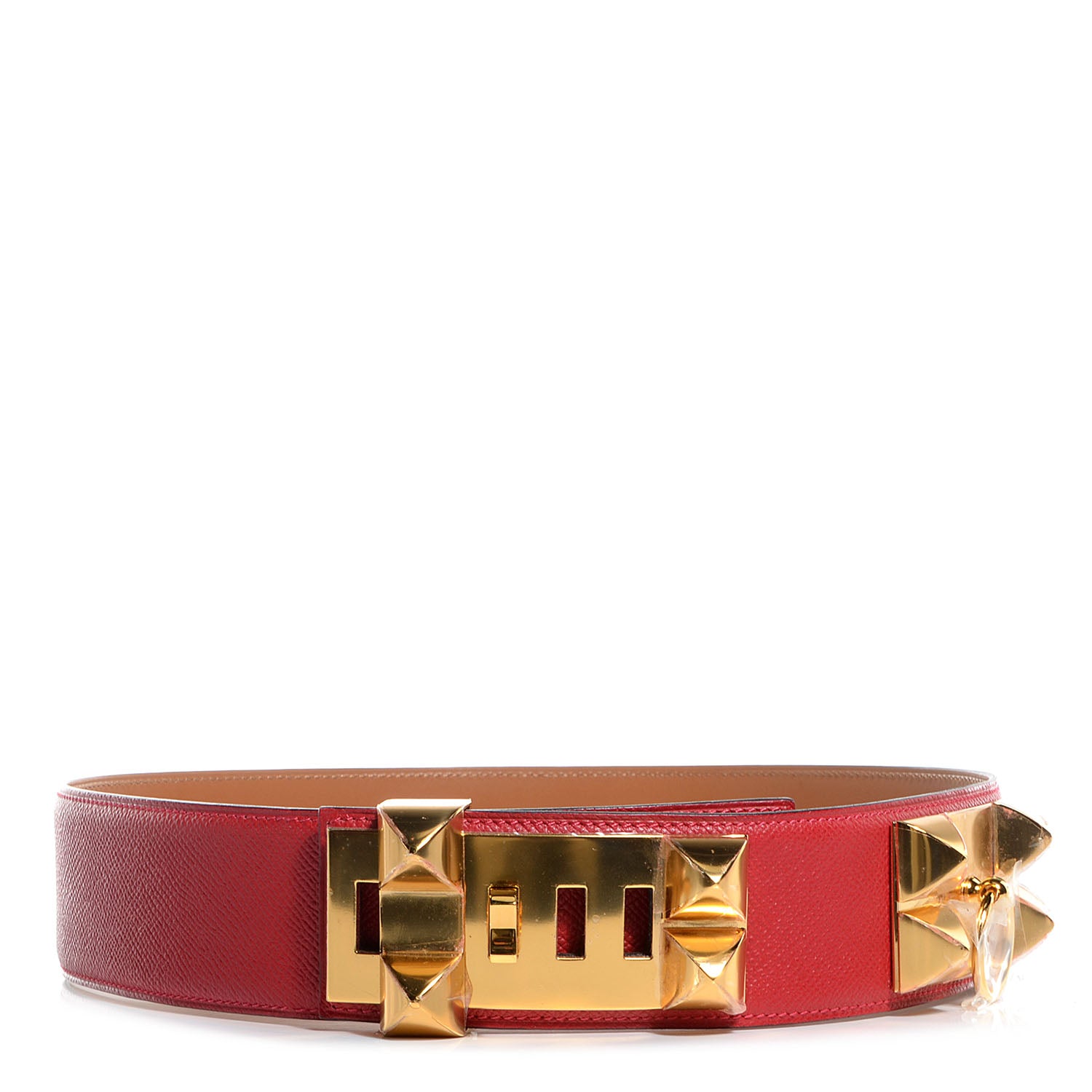 Hermes Epsom Collier De Chien CDC Belt 70 Rouge Casaque 3 of 7