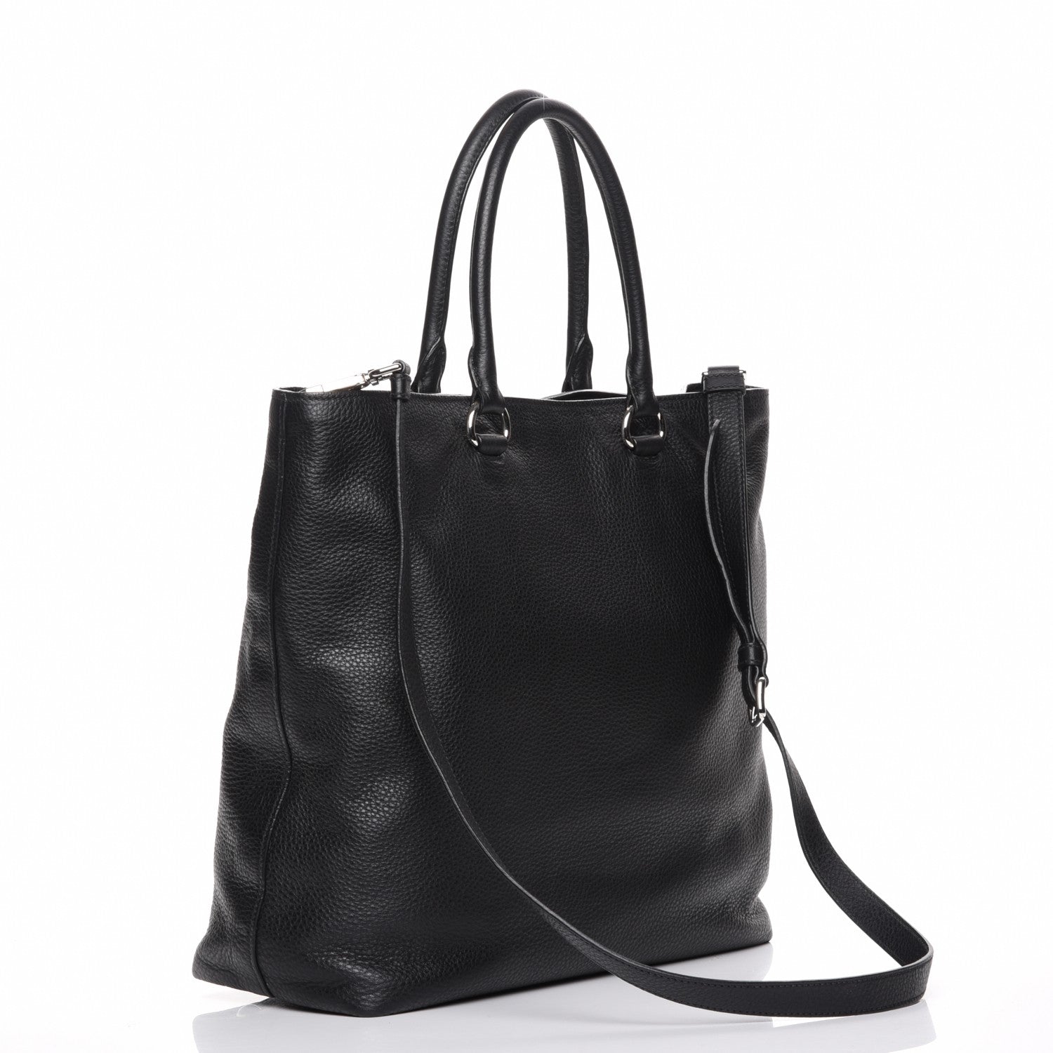 Prada Vitello Daino Tote Nero Black 4 of 10