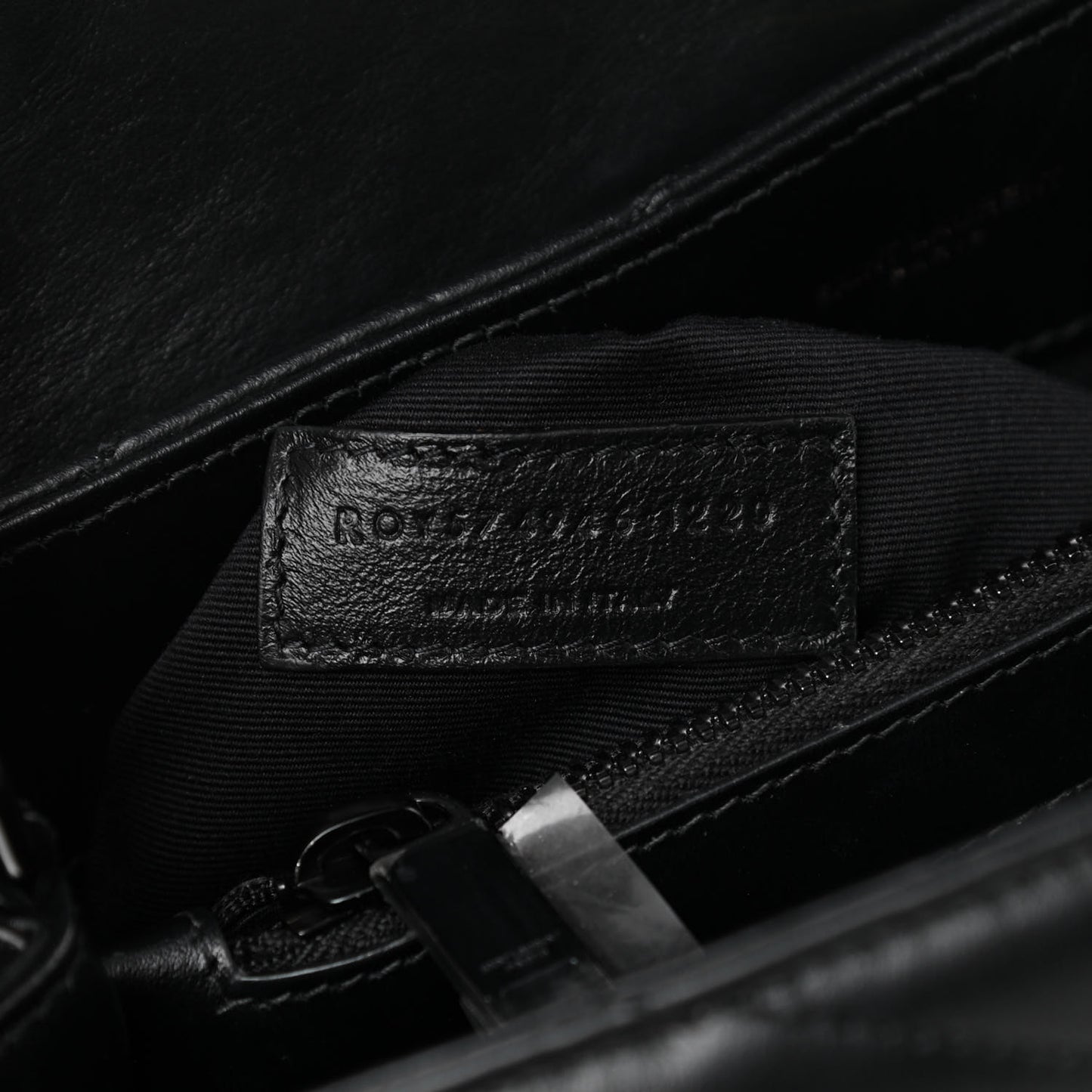 Calfskin Y Quilted Monogram Medium Loulou Chain Satchel Black