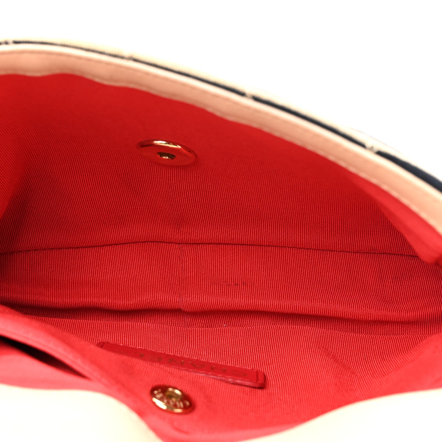 Chanel Jersey Quilted Small Coco Sailor Flap Beige Navy 6 of 17