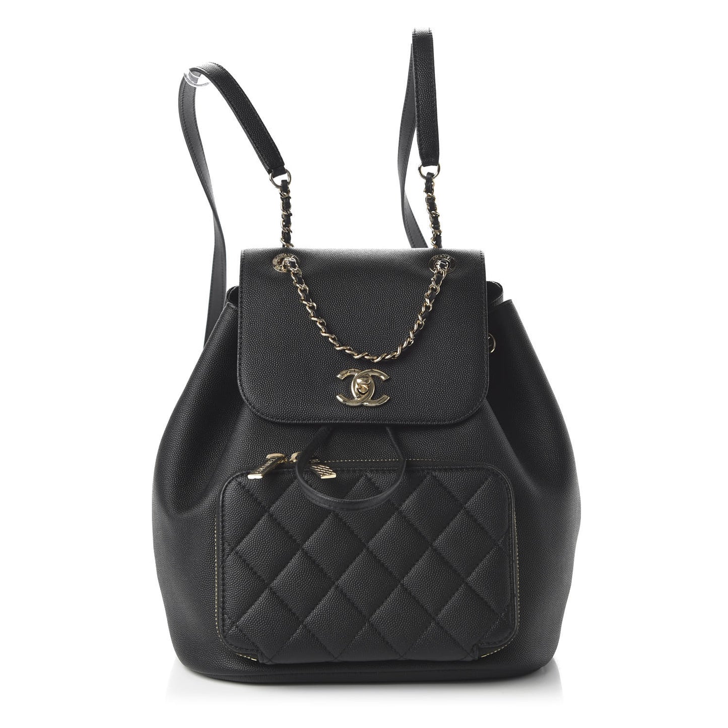 Caviar Quilted Business Affinity Backpack Black