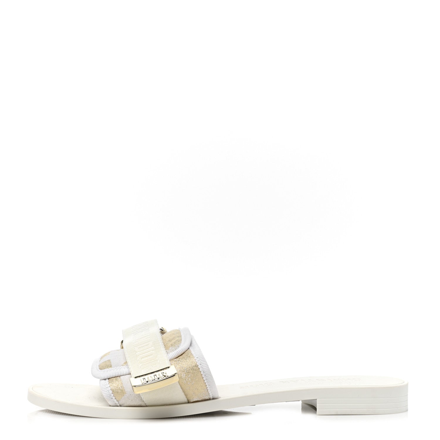 Christian Dior Technical Stretch Fabric Etoile Dio(r)evolution Slide Sandals 39 White Gold 1 of 9