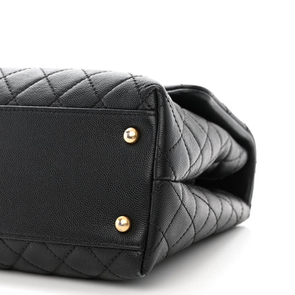 Chanel Caviar Quilted Medium Coco Handle Flap Black 10 of 10