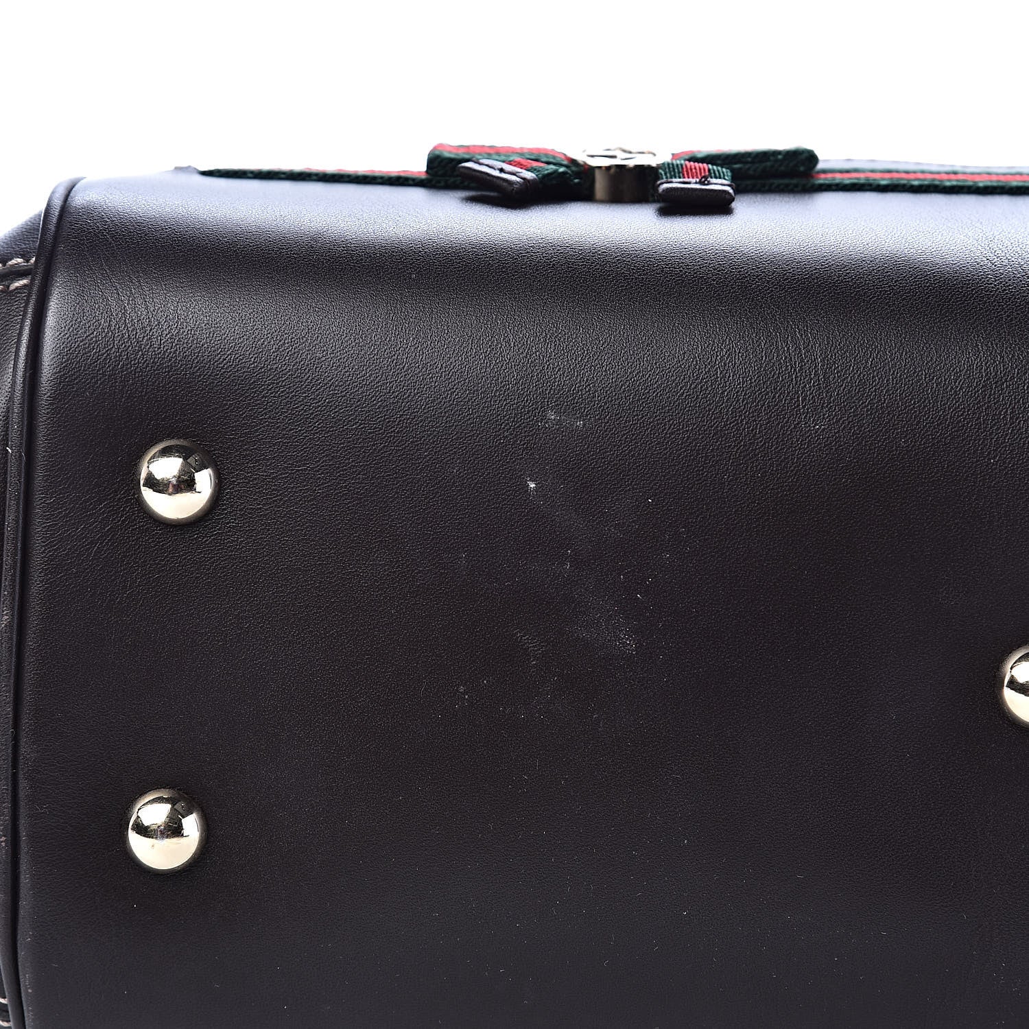 Gucci Monogram Web Mayfair Top Handle Satchel Dark Brown 10 of 12