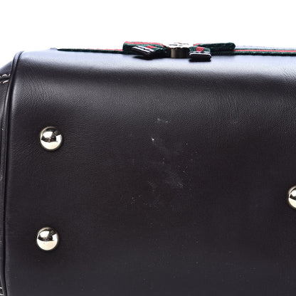 Gucci Monogram Web Mayfair Top Handle Satchel Dark Brown 10 of 12