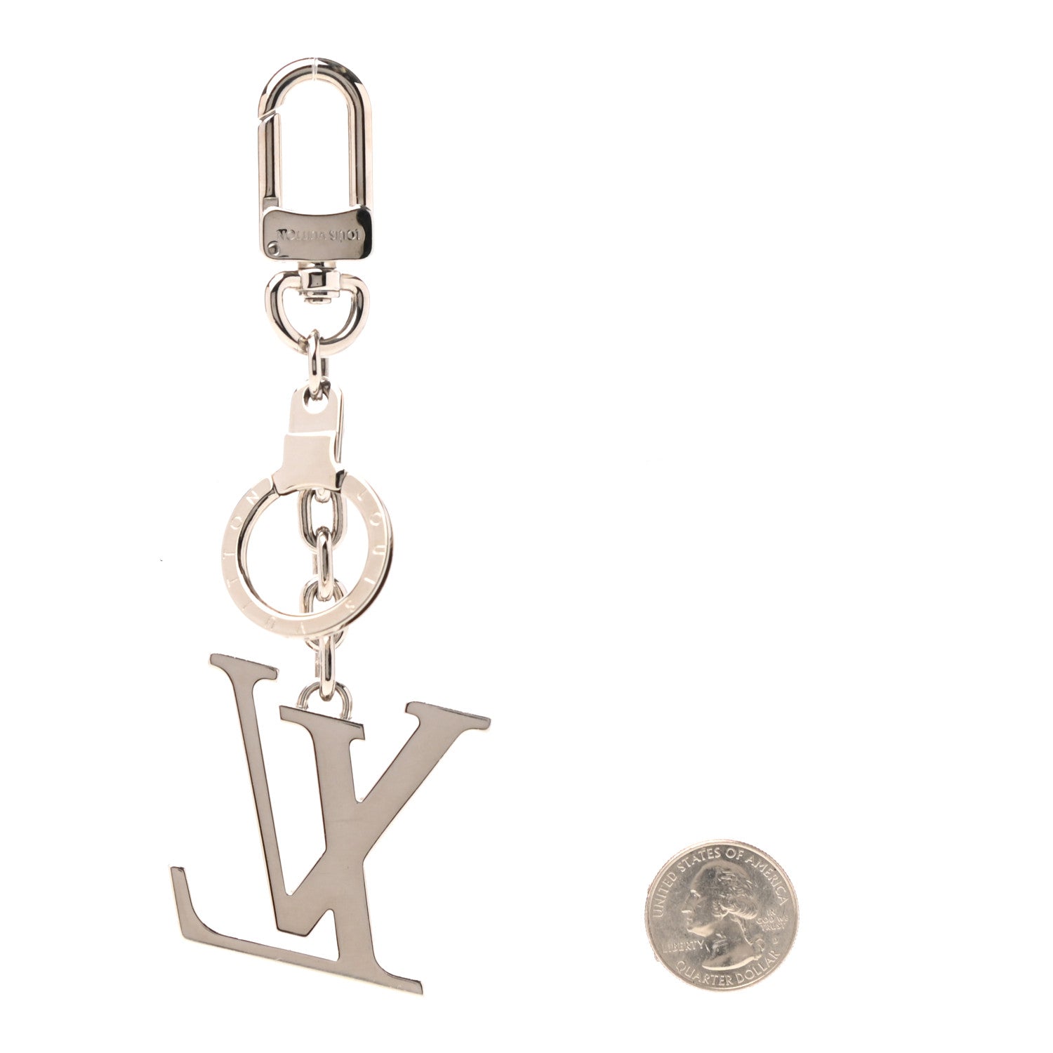 Louis Vuitton LV Facettes Bag Charm Key Holder Silver 2 of 3