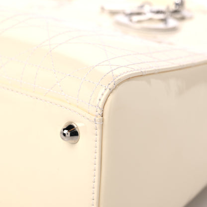 Christian Dior Patent Cannage Large Lady Dior White 9 of 11