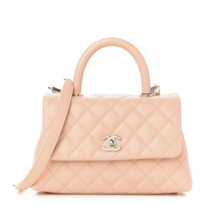 Chanel Caviar Quilted Mini Coco Handle Flap Light Pink 1 of 10