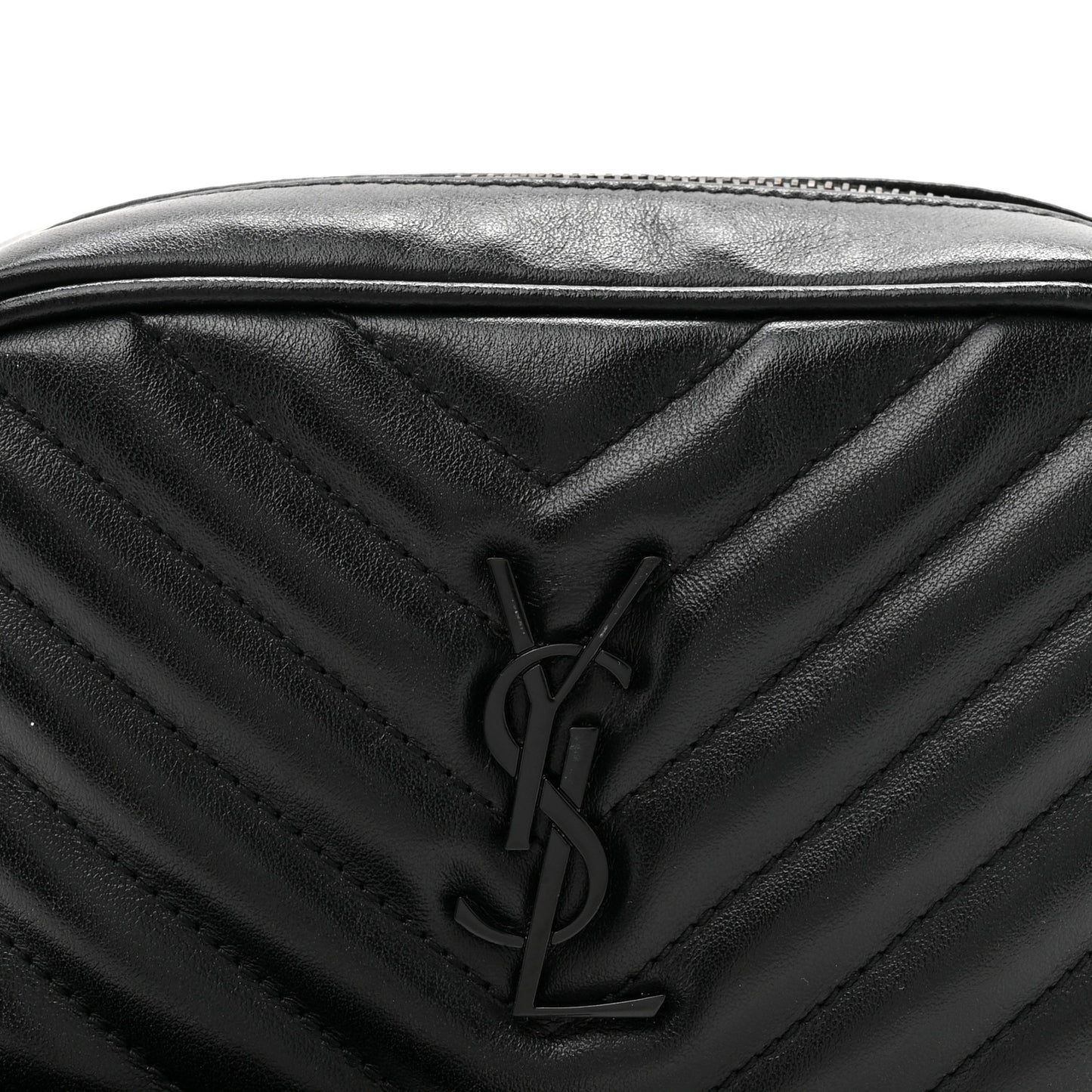 Calfskin Matelasse Monogram Lou Belt Bag Black