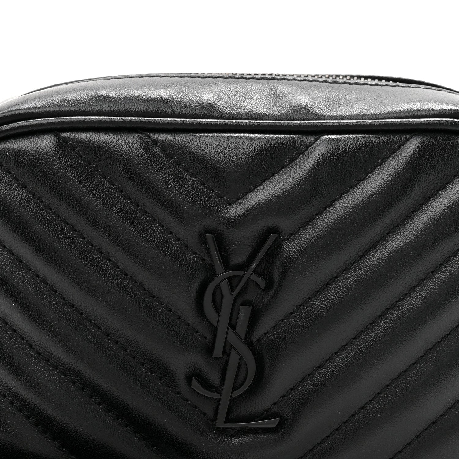 Saint Laurent Calfskin Matelasse Monogram Lou Belt Bag Black 7 of 11