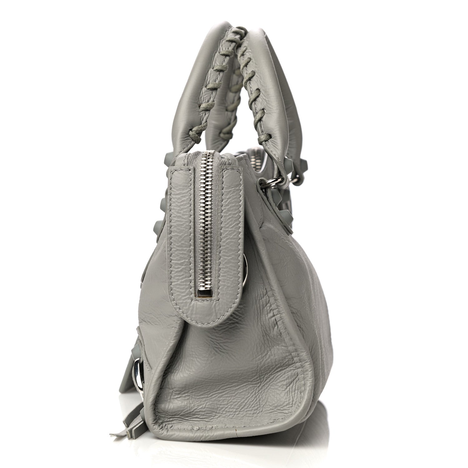 Balenciaga Matte Goatskin Rubber Covered Classic Hardware Mini City Gris Glace 10 of 12