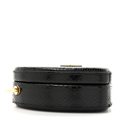 Gucci Snakeskin Broadway Mini Heart Top Handle Bag Black 4 of 10