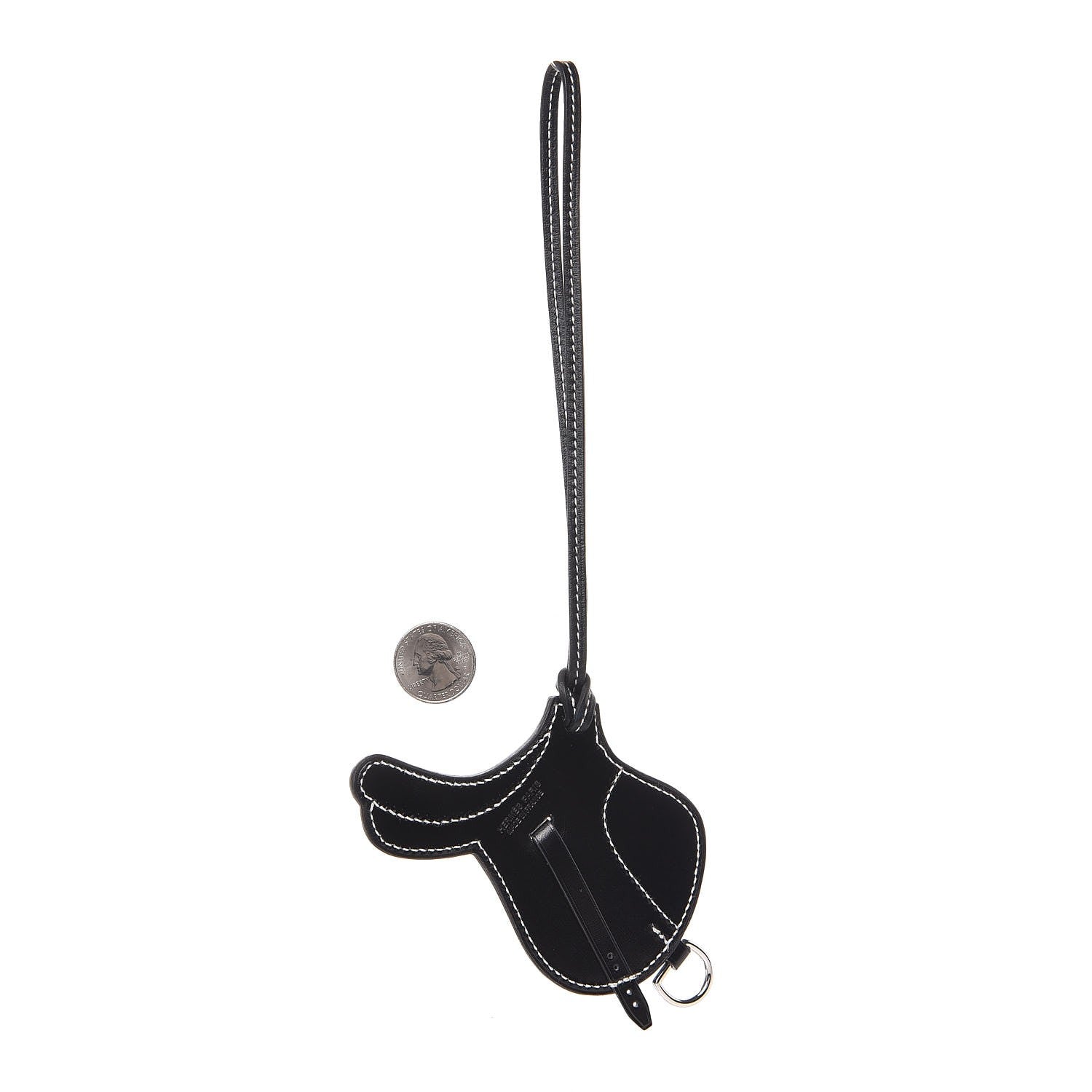 Hermes Box Paddock Selle Horse Saddle Bag Charm Black 2 of 4
