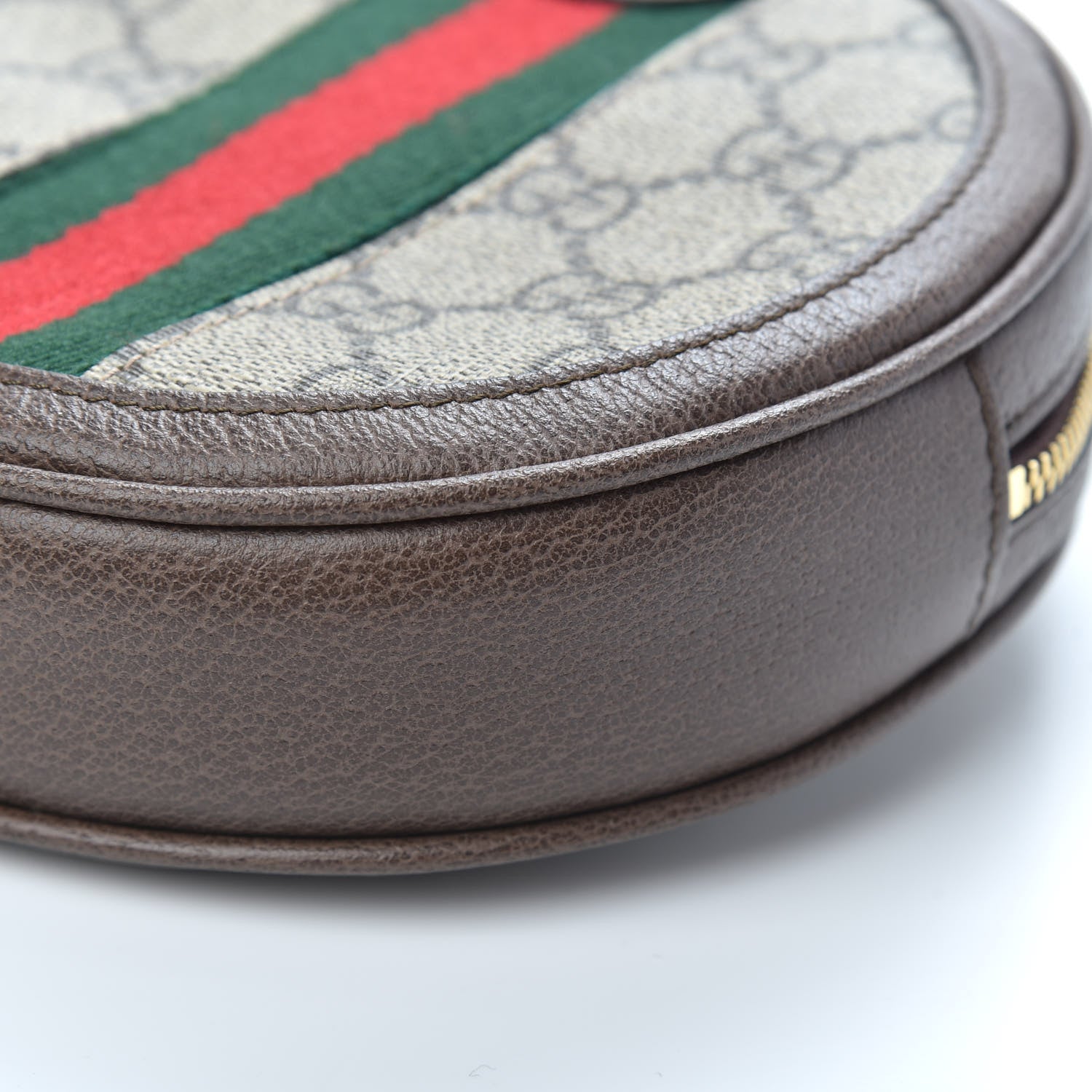 Gucci GG Supreme Monogram Web Ophidia Circle Wristlet Beige New Acero 8 of 8
