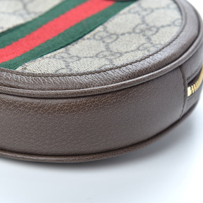Gucci GG Supreme Monogram Web Ophidia Circle Wristlet Beige New Acero 8 of 8
