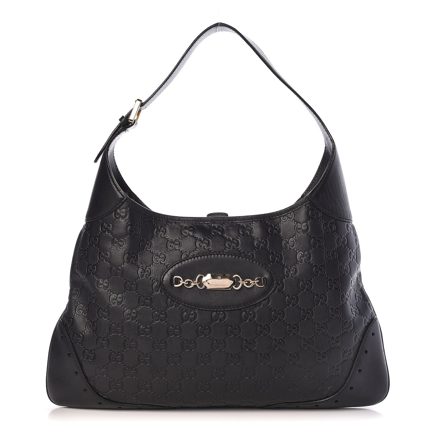 Guccissima Punch Hobo Black