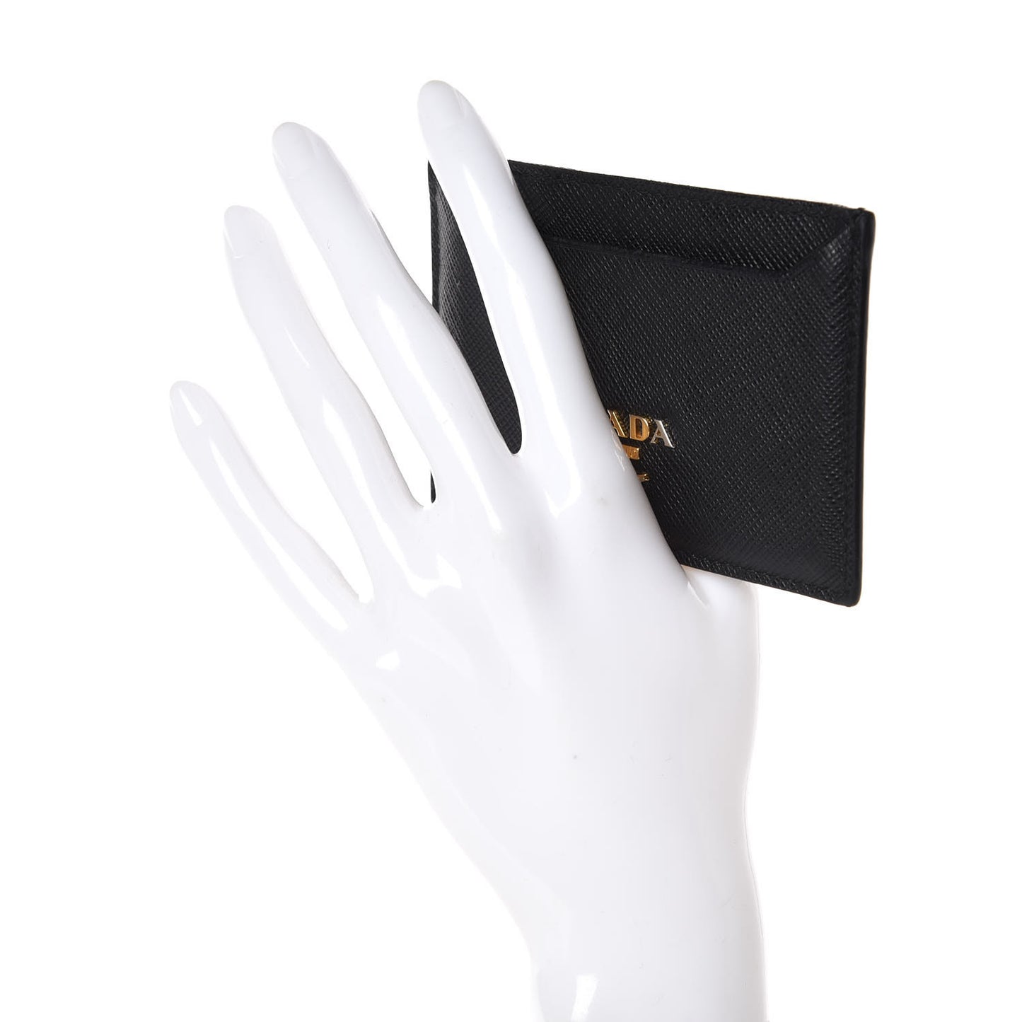 Saffiano Metal Card Case Black