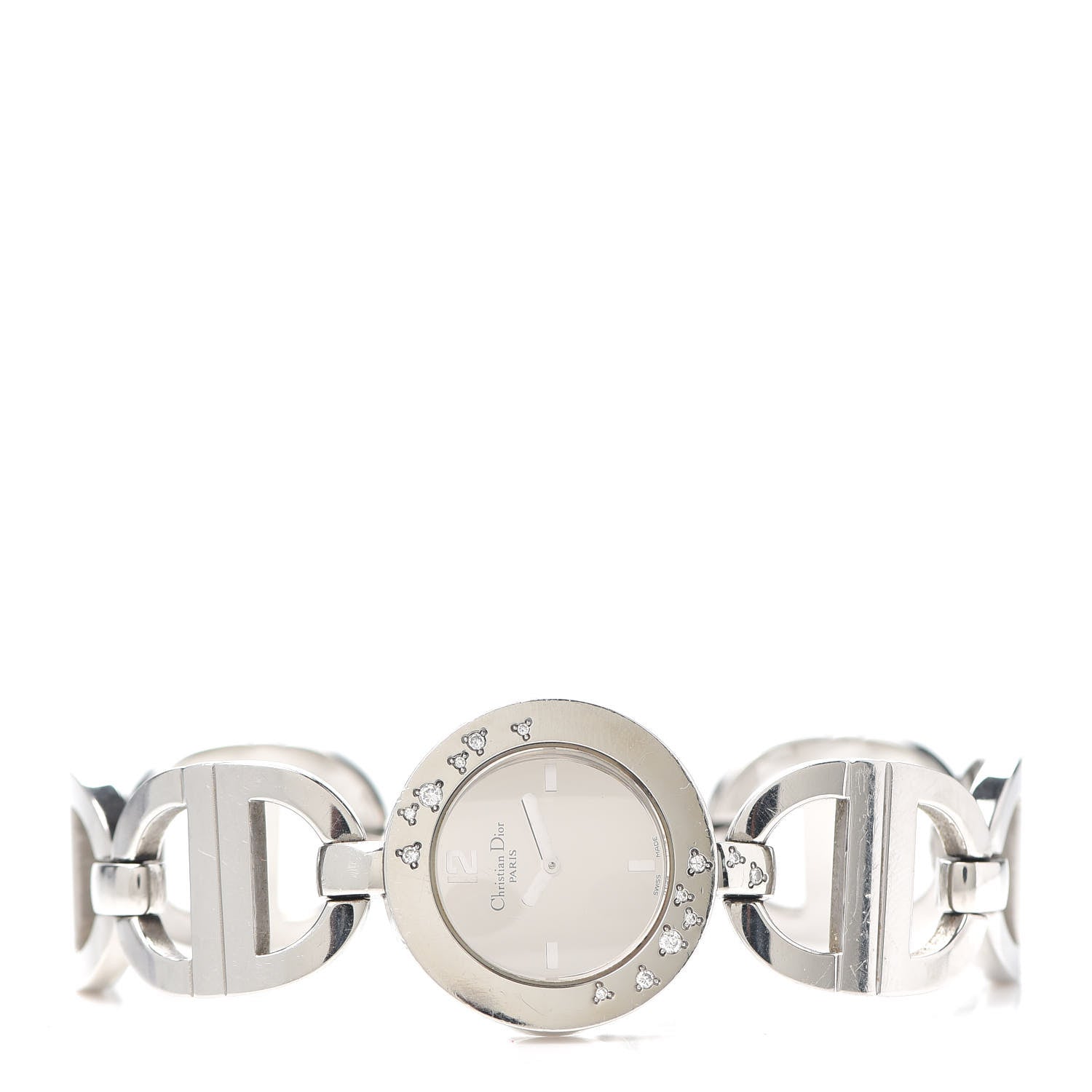 Christian Dior Stainless Steel Diamond 25mm Malice Quartz Watch 2 of 5