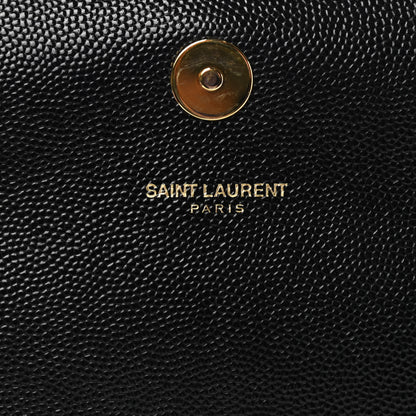 Saint Laurent Grain De Poudre Monogram Cassandre Clutch Black 5 of 8