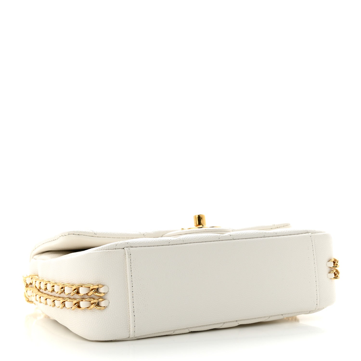 Chanel Caviar Quilted Mini CC You Flap White 4 of 11