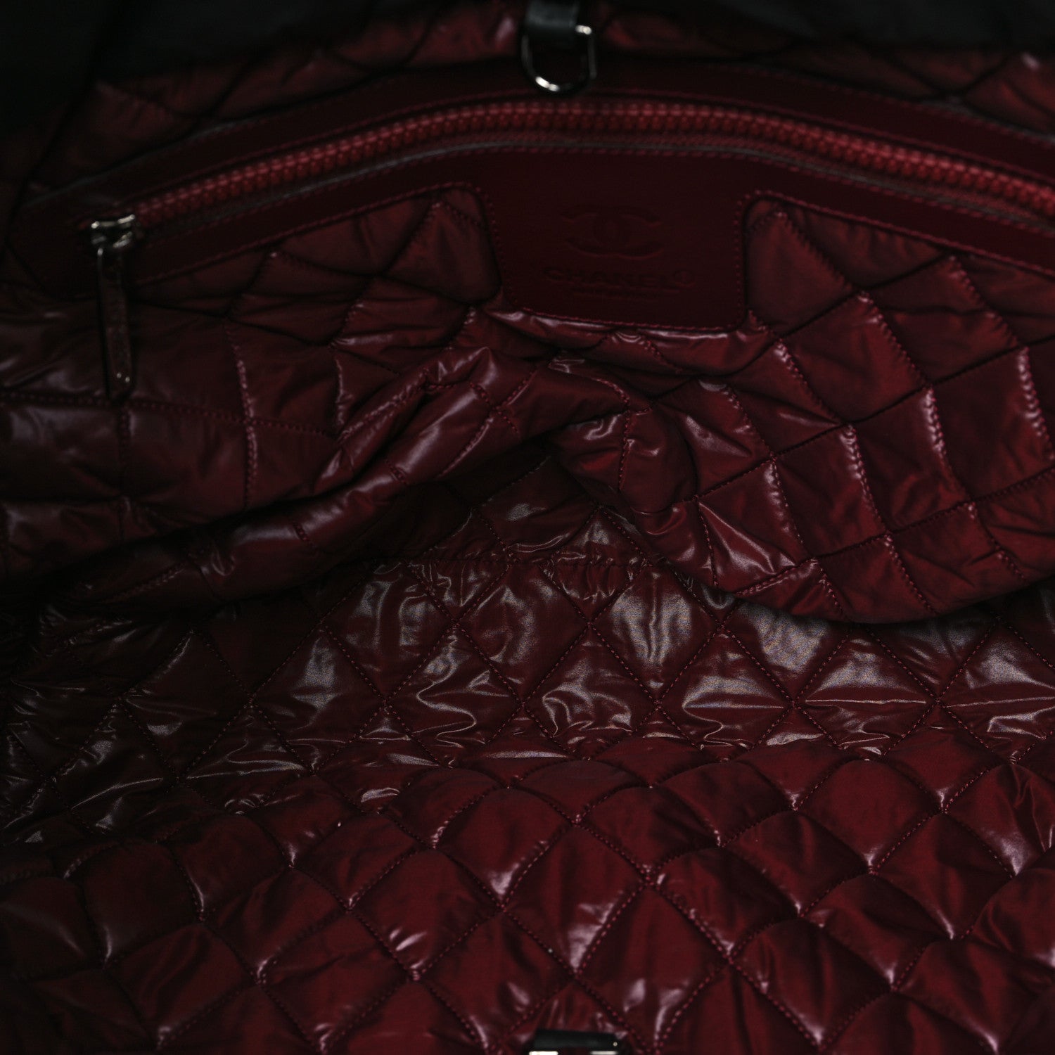 Chanel Nylon Quilted Small Coco Cocoon Tote Black 5 of 10
