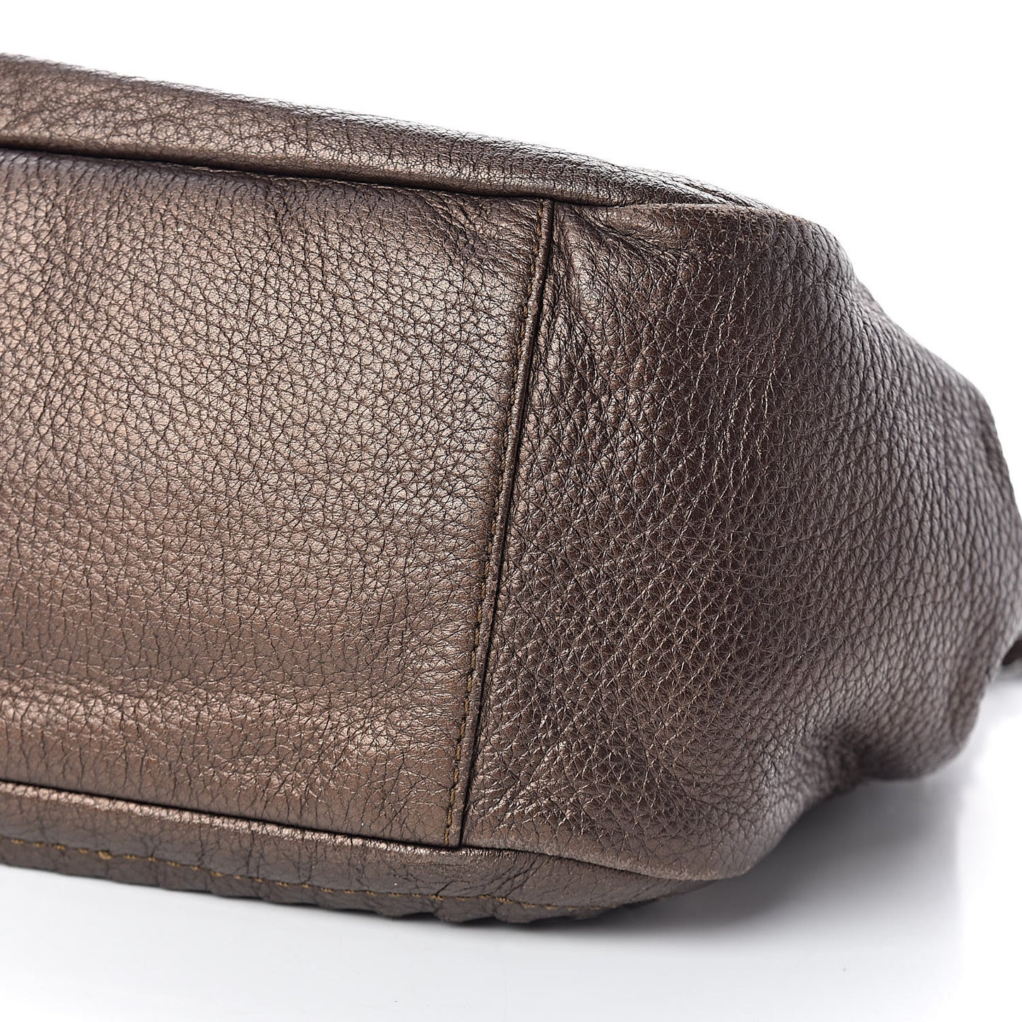 Metallic Deerskin Luxe Ligne Flap Bronze