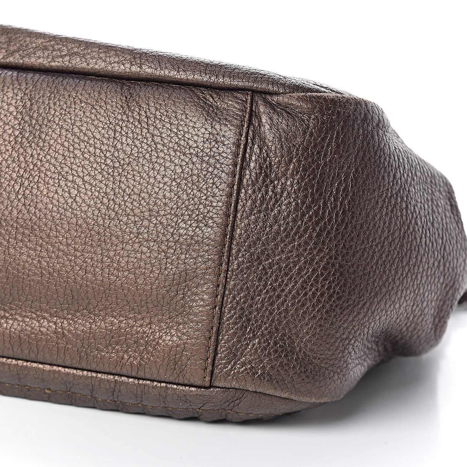 Chanel Metallic Deerskin Luxe Ligne Flap Bronze 12 of 12