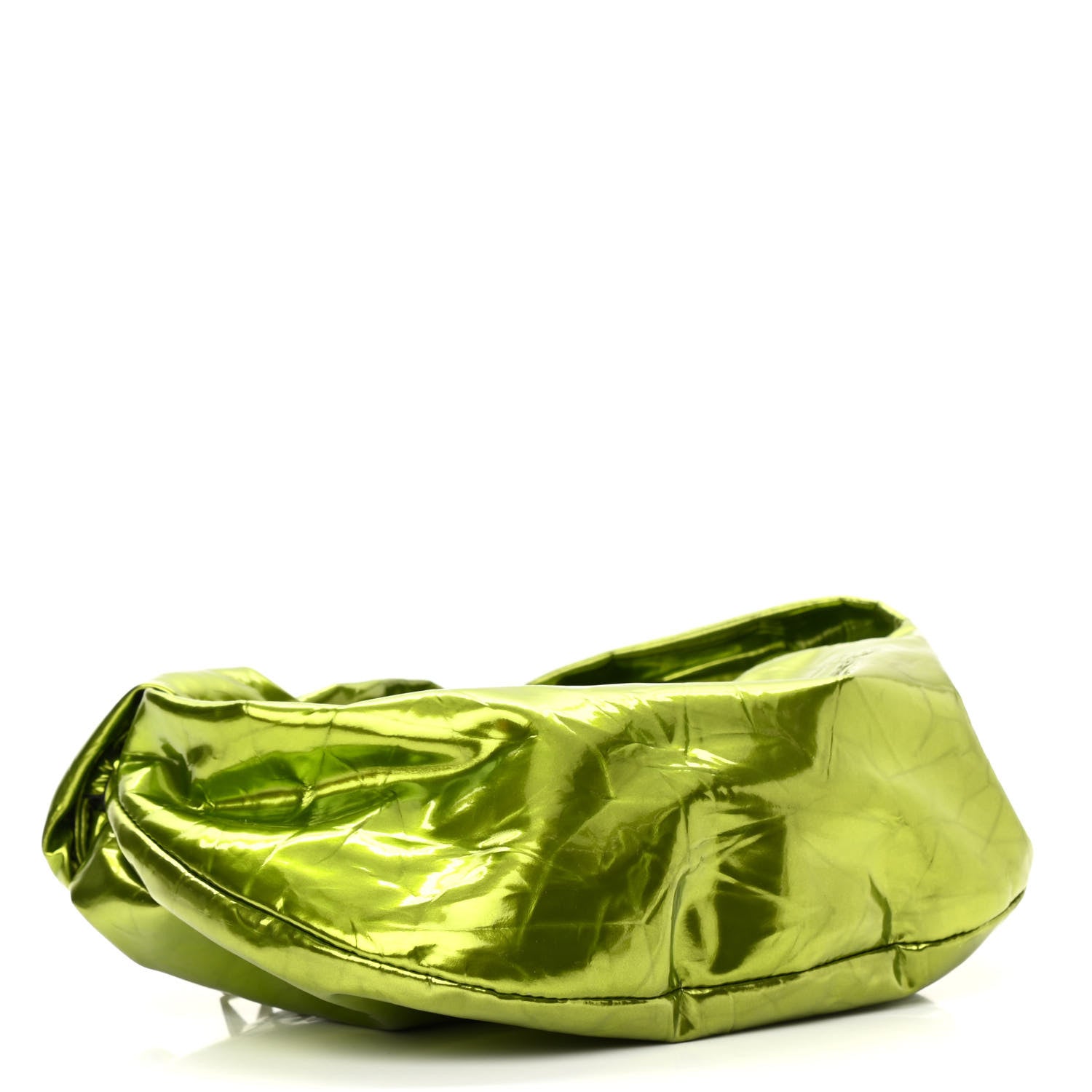 Bottega Veneta Metallic Crushed Calfskin Mini Jodie Chlorophyll