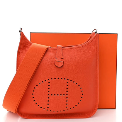 Hermes Taurillon Clemence Evelyne III PM Feu 11 of 11
