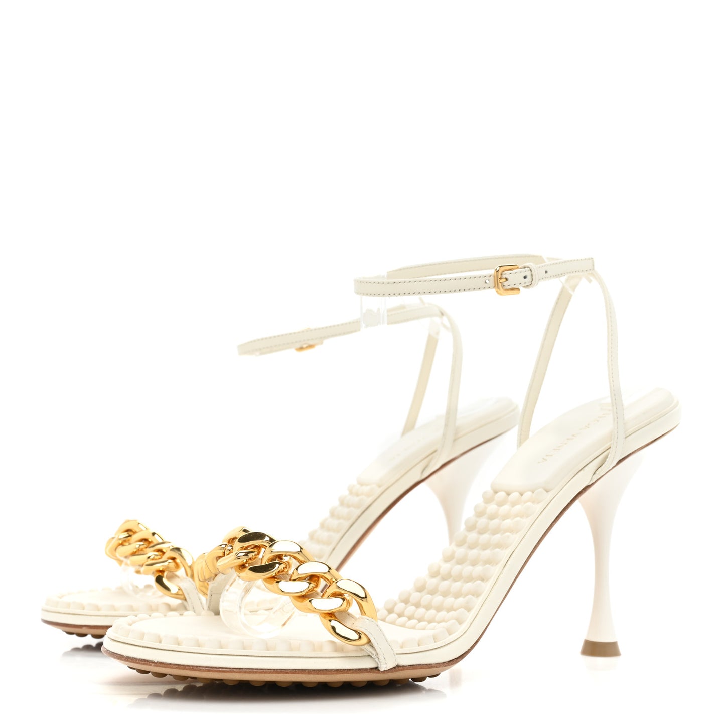 Lambskin Dot 90mm Sandals 40 String