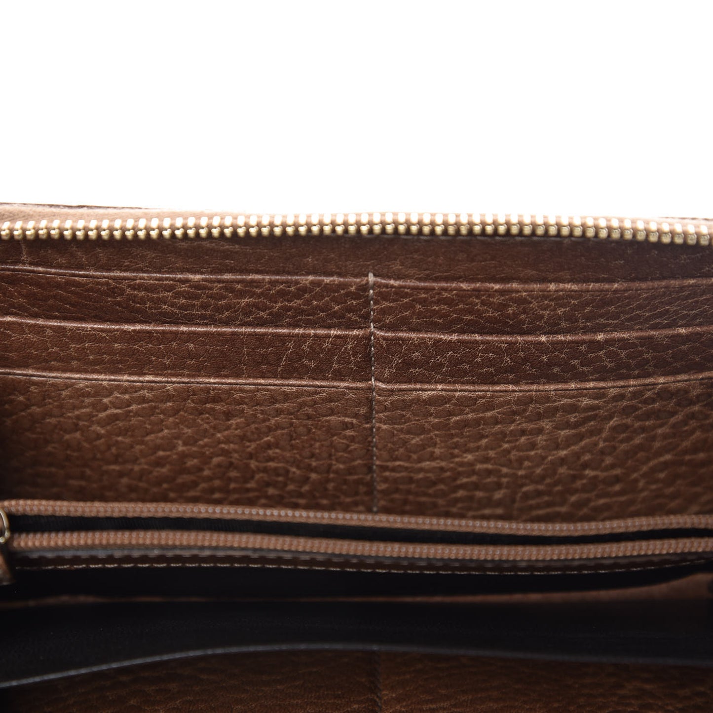 Guccissima Bamboo Tassel Zip Around Wallet Light Brown