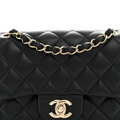 Chanel Lambskin Quilted Mini Square Flap Black 8 of 11