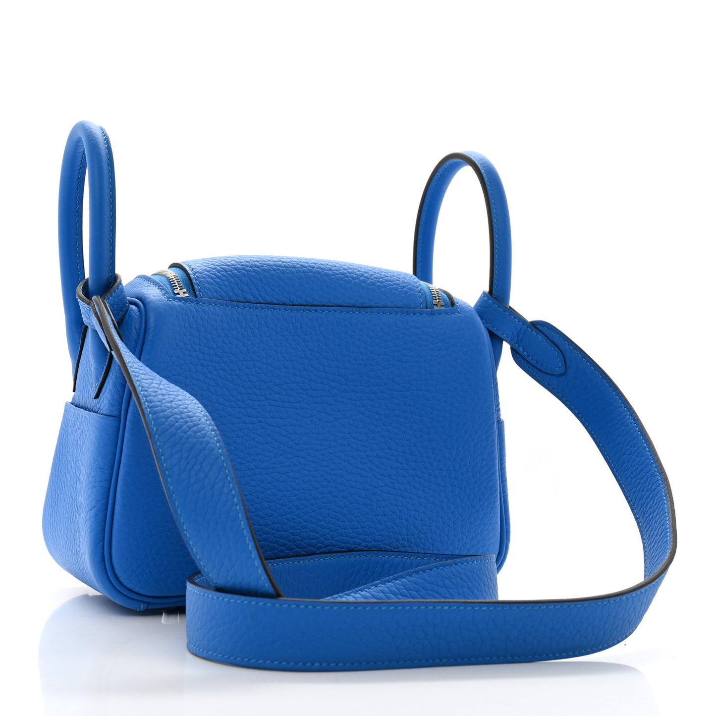 Taurillon Clemence Mini Lindy 20 Bleu Hydra