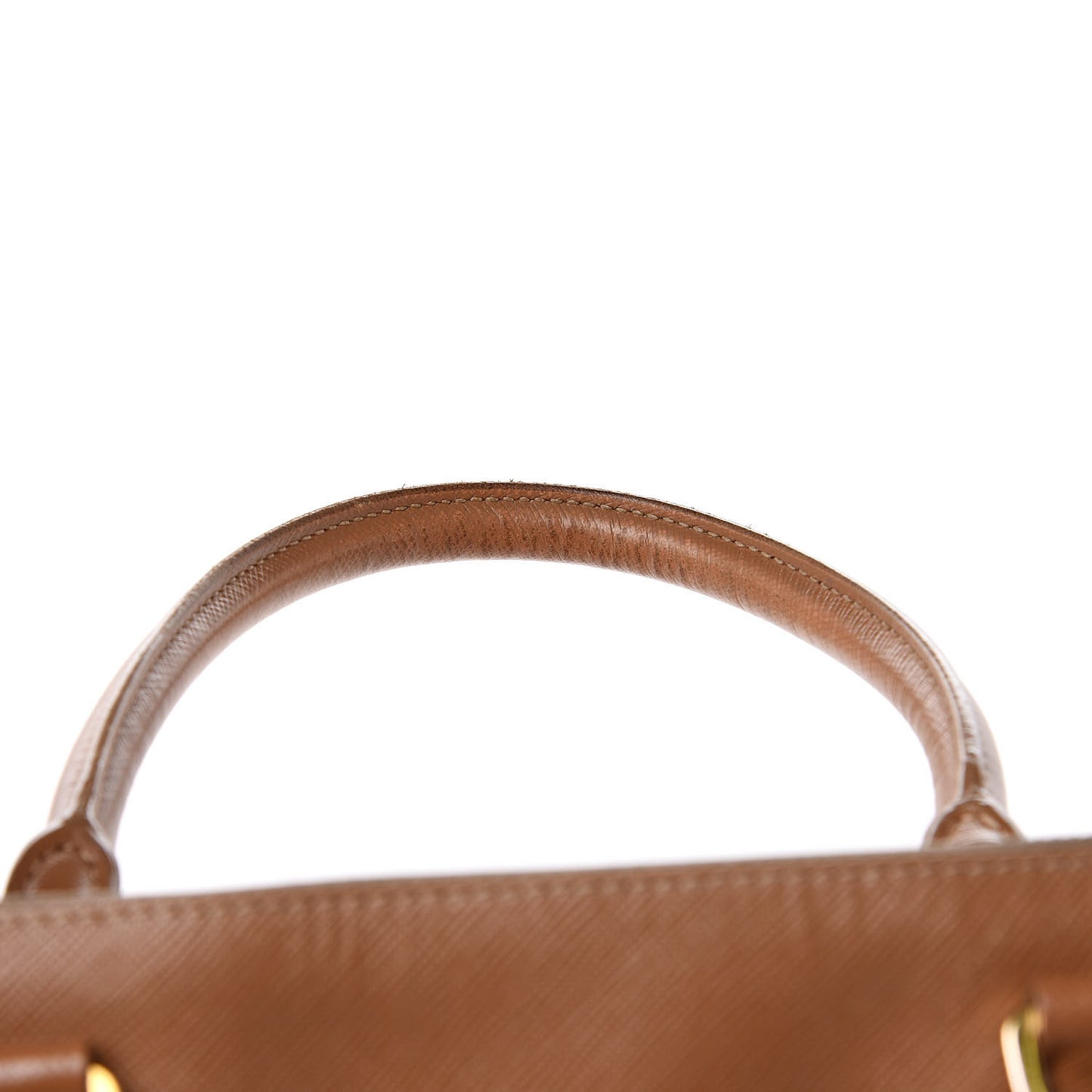Saffiano Large Galleria Double Zip Tote Caramel