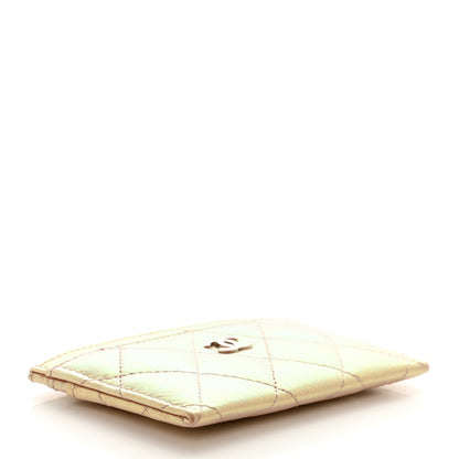 Chanel Iridescent Calfskin Quilted Card Holder Pink 4 of 9