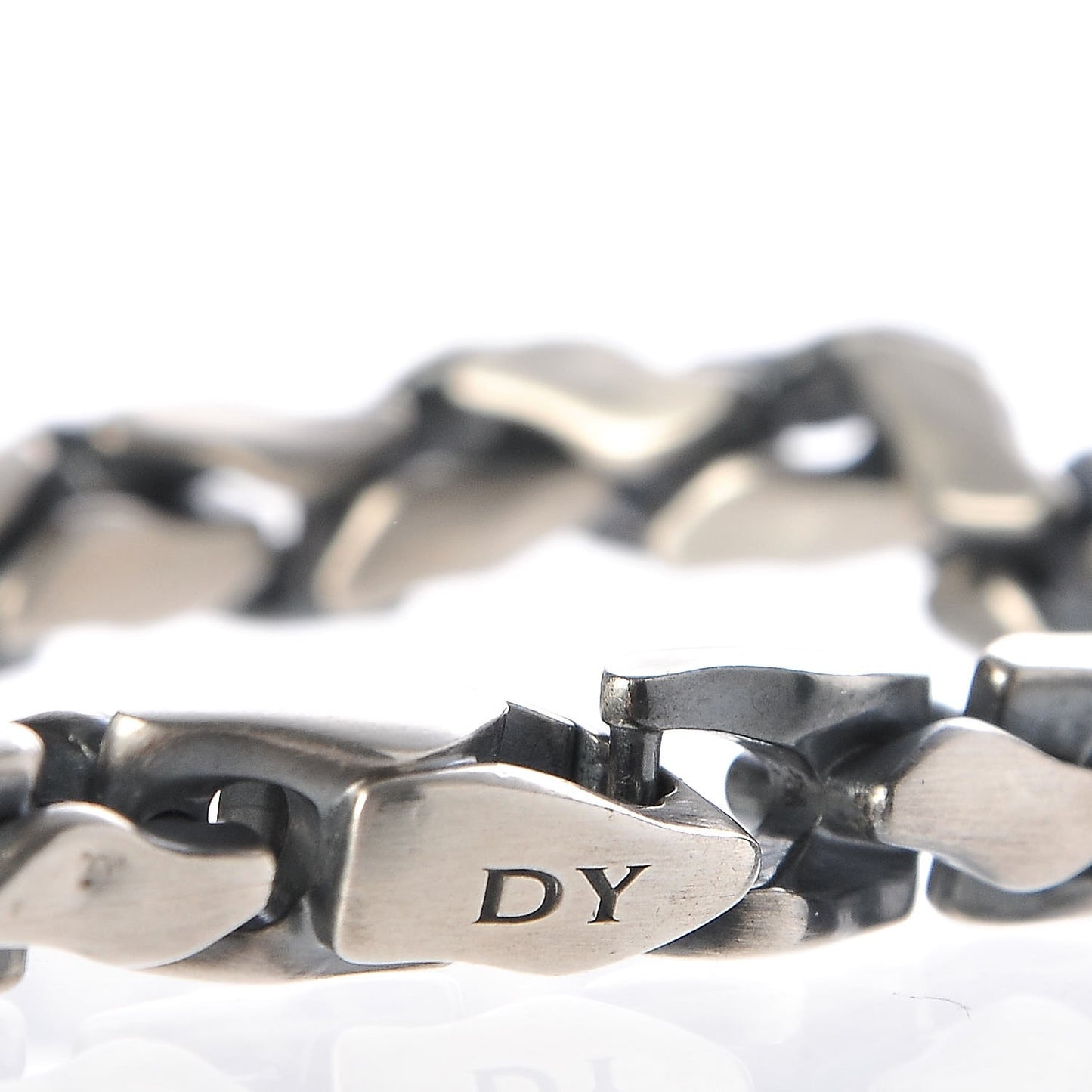 Sterling Silver 7.5mm Fluted Chain Mens Bracelet