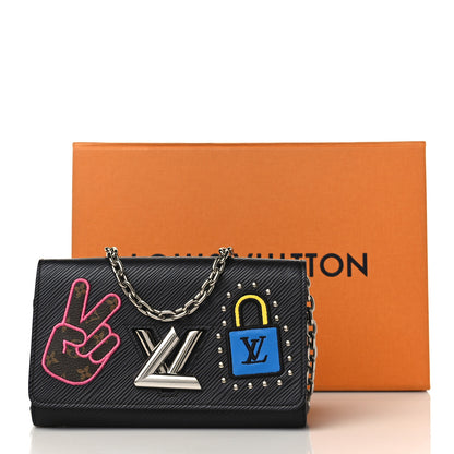 Louis Vuitton Epi LV Stories Twist Chain Wallet Black 9 of 9