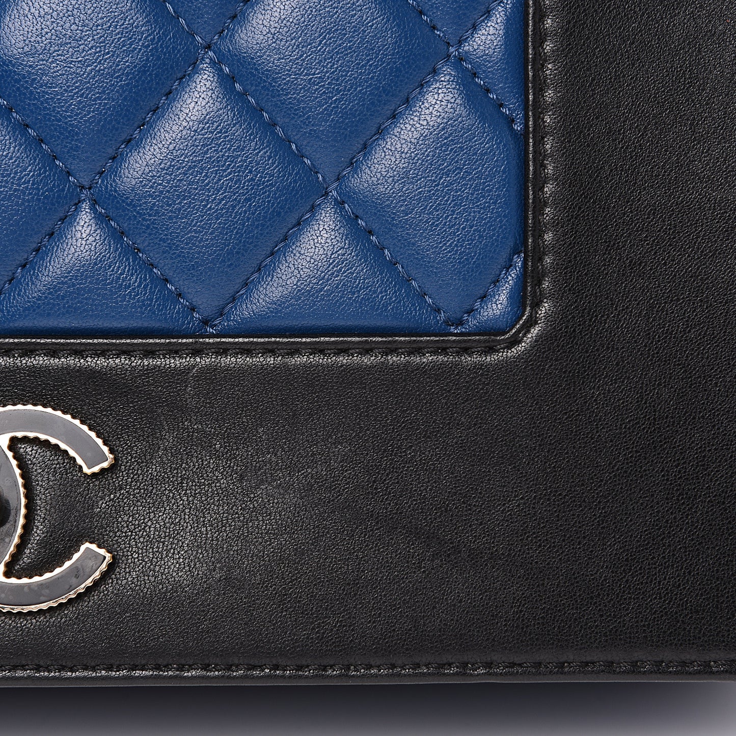 Sheepskin Quilted Vintage Mademoiselle Flap Blue Black