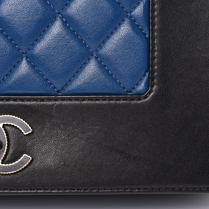 Chanel Sheepskin Quilted Vintage Mademoiselle Flap Blue Black 9 of 17