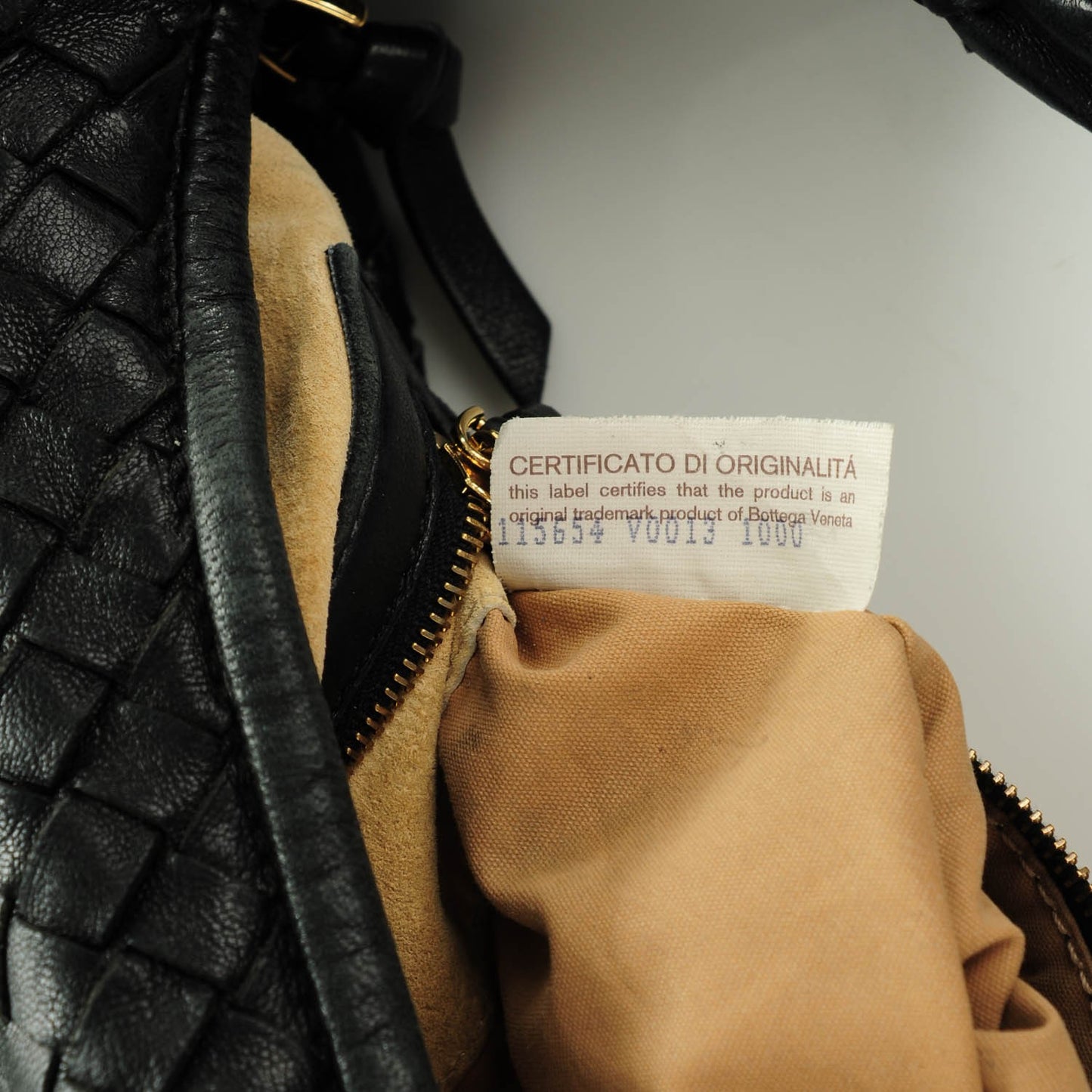 Nappa Intrecciato Large Veneta Hobo Nero Black