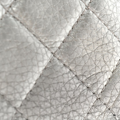 Chanel Metallic Calfskin Quilted XXL Travel Flap Bag Silver 18 of 18