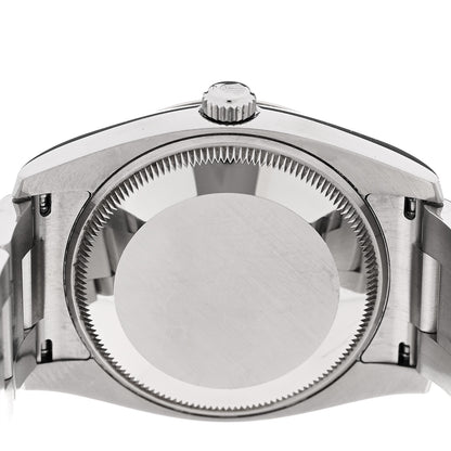 Rolex Stainless Steel 18K White Gold Diamond 34mm Oyster Perpetual Date Watch Black 115234 4 of 6