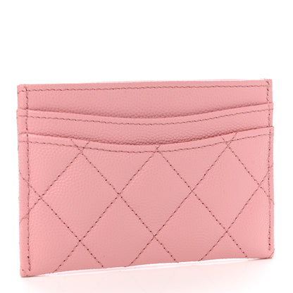Chanel Caviar Quilted Card Holder Pink 3 of 9