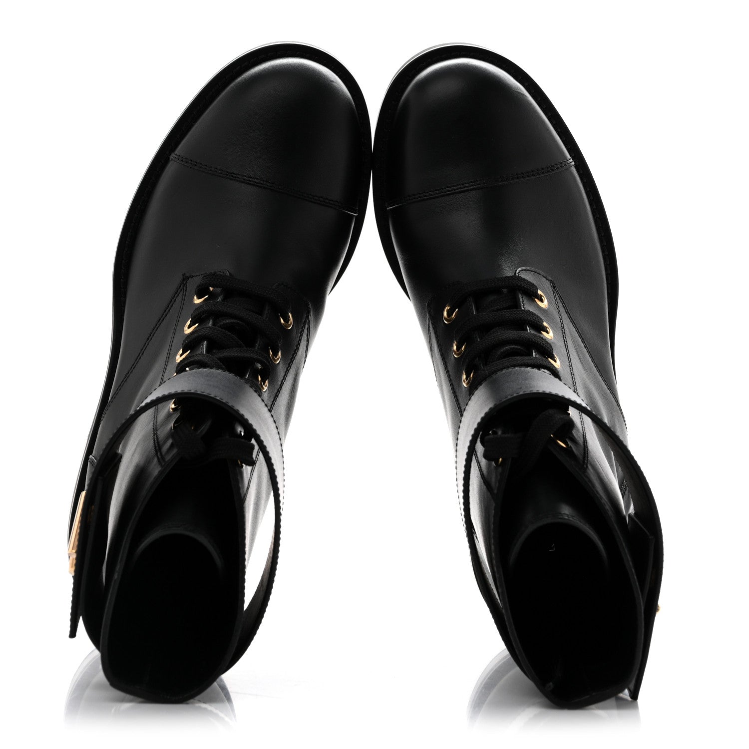 Louis Vuitton Calfskin Wonderland Ranger Boots 36 Black 2 of 10