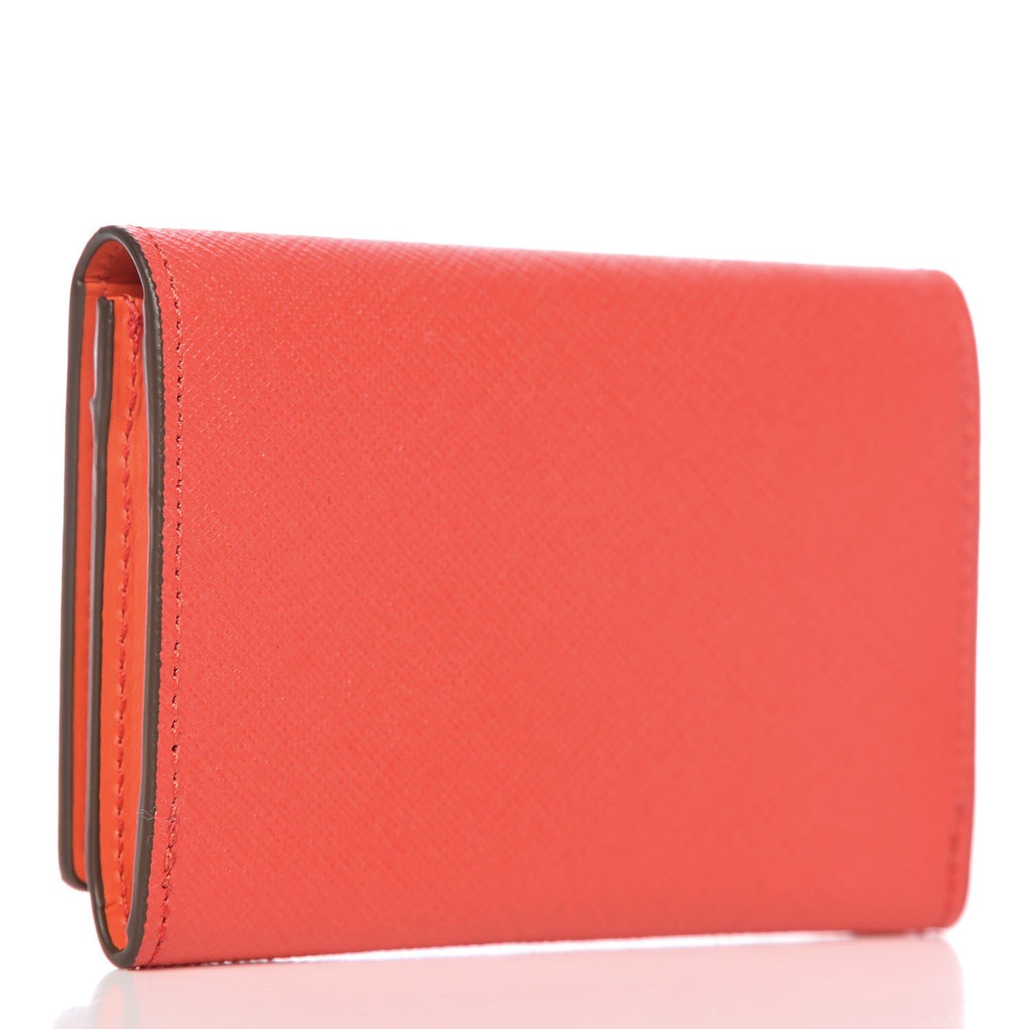 MCM Saffiano Snap Card Wallet Poppy Red 4 of 8