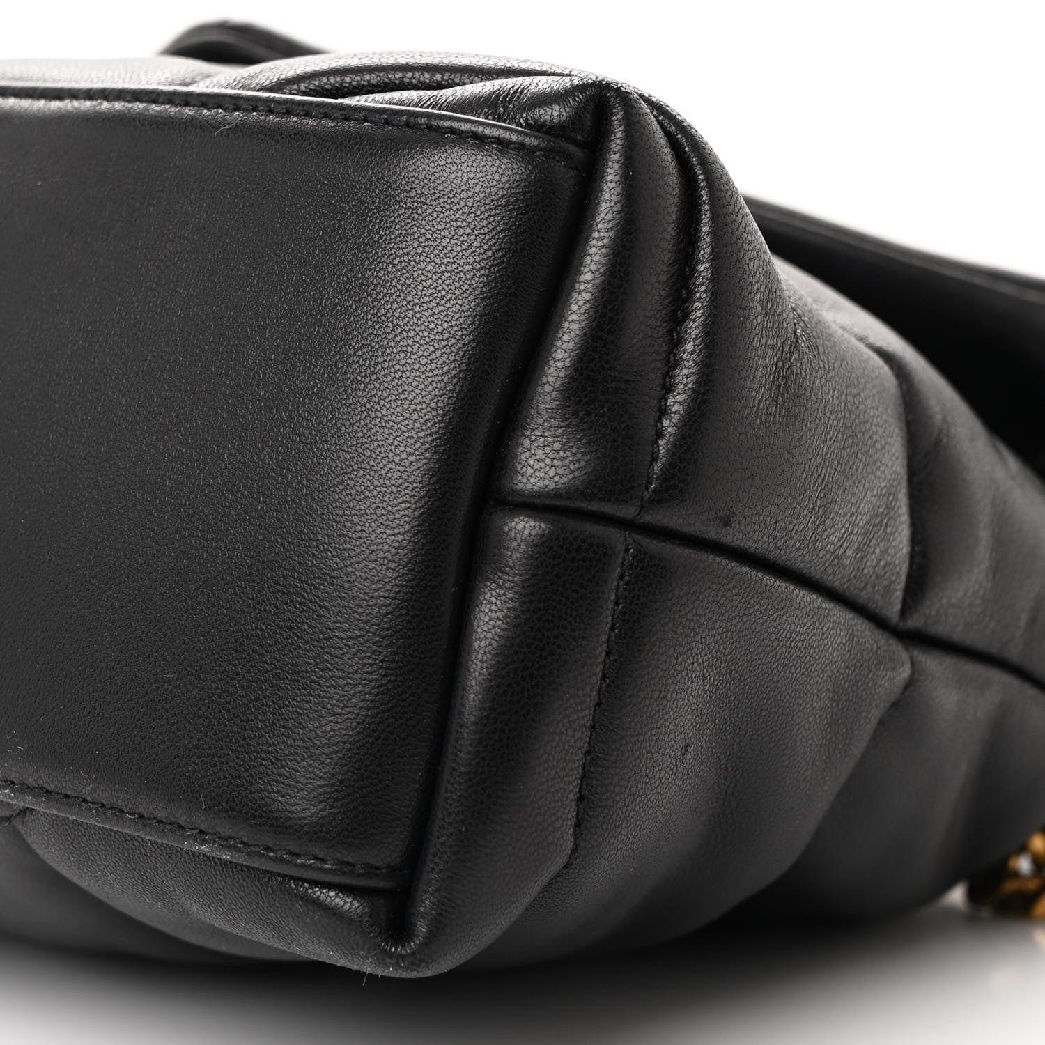 Saint Laurent Lambskin Quilted Small Loulou Puffer Monogram Chain Satchel Black 10 of 12