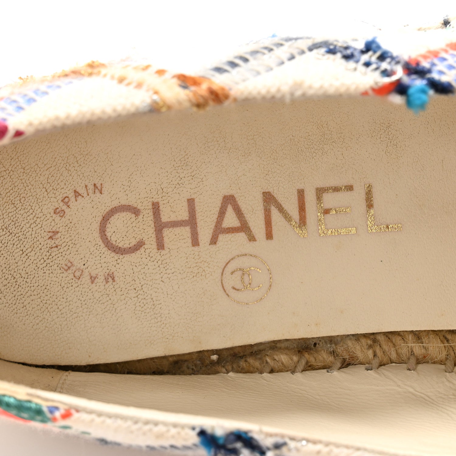 Chanel Tweed Grosgrain CC Espadrilles 36 Multicolor Black 6 of 10